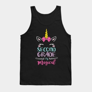 Second Grade Is Magical Unicorn Students First Day Of School Back To School Tank Top